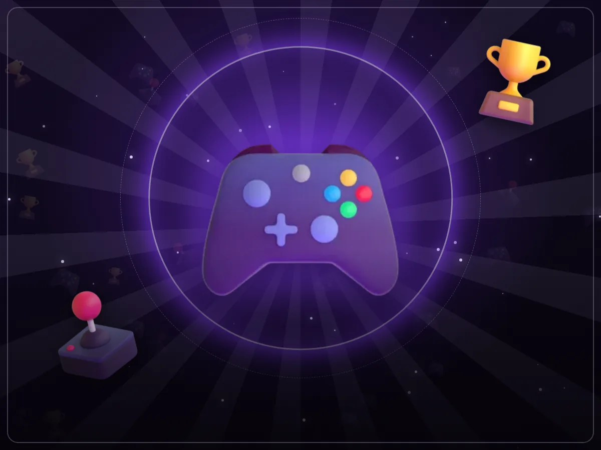 Glowing game controller artwork
